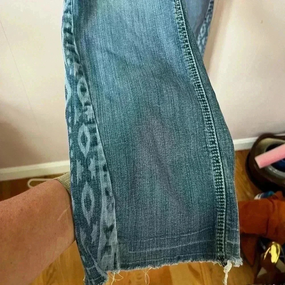 Ariat Cowgirl Distressed Jeans Womens Sz 29s Well Loved See Pics - Picture 3 of 10